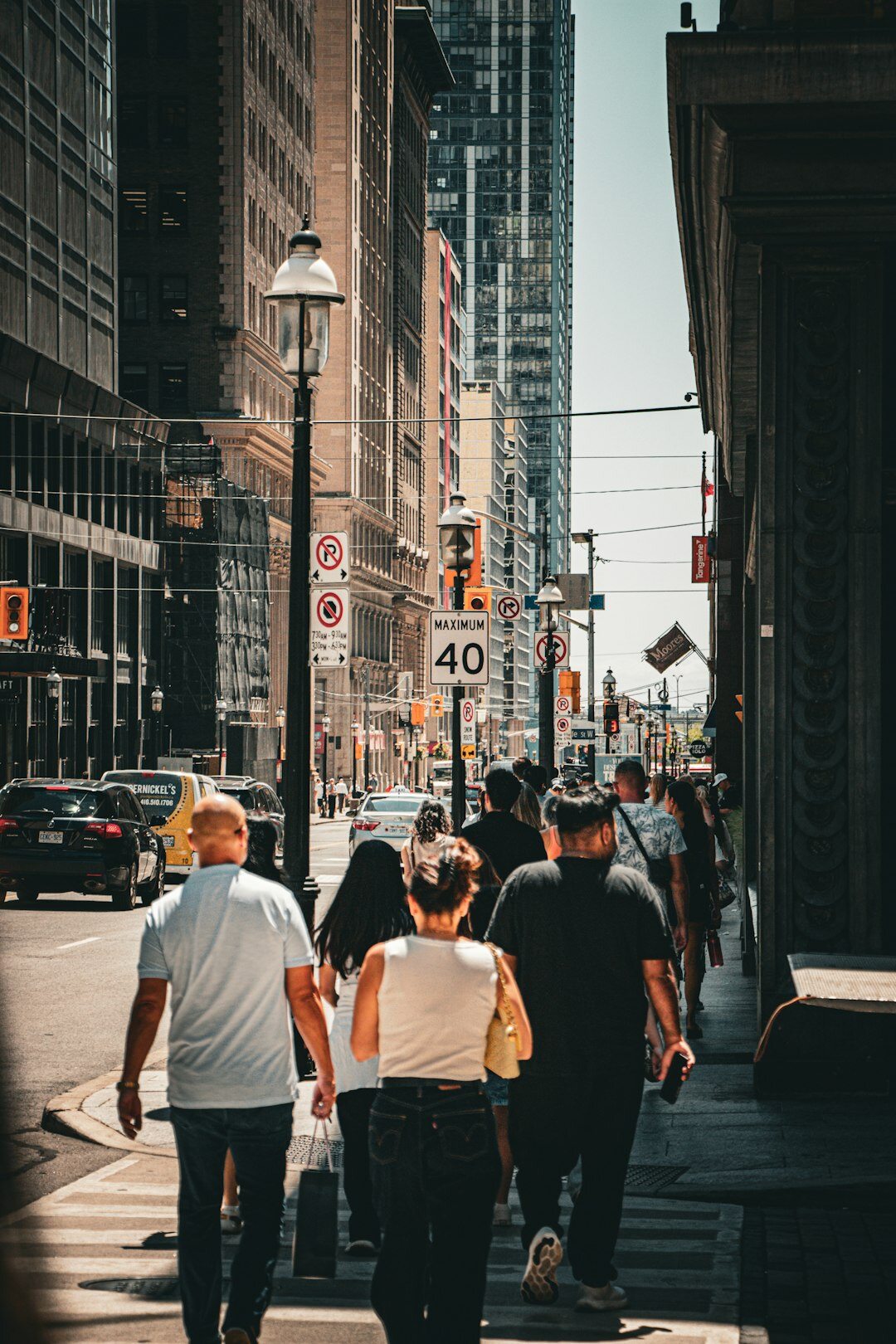 diverse group in city