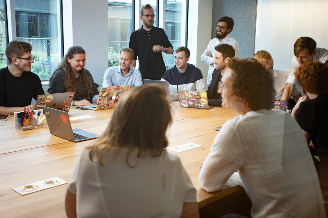 diverse people in discussion