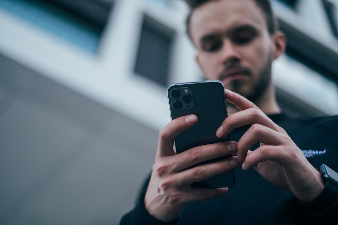 young person using smartphone