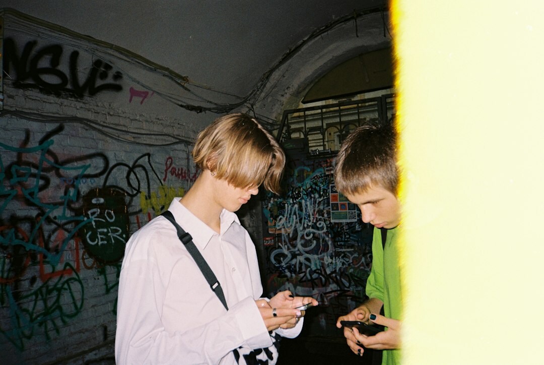 young people using phones